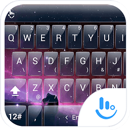Theme x TouchPal Glass Space Aurora