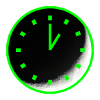 Analog night clock