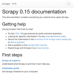 python scrapy doc