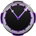 Neon Purple Style Clock