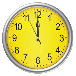 Yellow clock (Wallpapyrus pro)