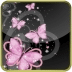 pink butterflies glitter lwp