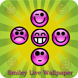 Smiley Live Wallpaper (Blue)