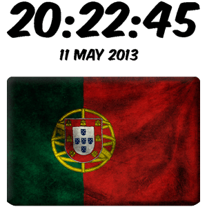 Portugal Digital Clock