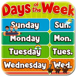 Days Of The Week Prescho...