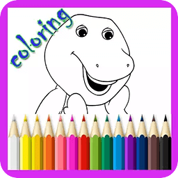 Purple Dinosaur Coloring