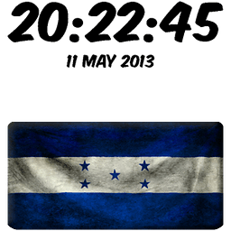 Honduras Digital Clock