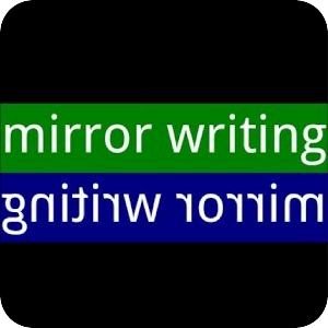 mirror writing