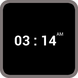 BLACK CAM CLOCK WIDGET