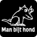 Man bijt hond