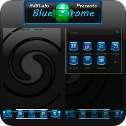 Blue Chrome Go Launcher EX