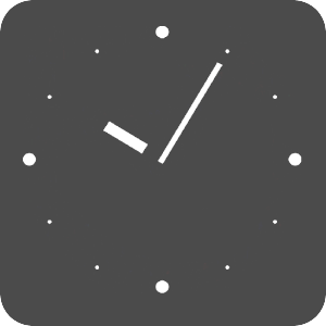 ICS Black Analog Clock Widget