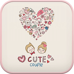 Cute couple go launcher theme