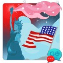 GO SMS Pro American Theme Free