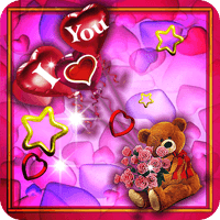 Pink Love Bear Live Wallpaper