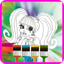 Draculaura coloring monster