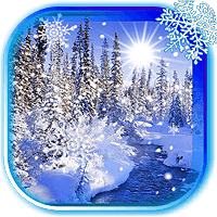 Snow Frosen Day live wallpaper