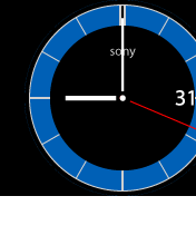 moto Blue Clock 2 Widget