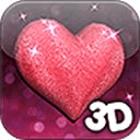 3D Glitter Heart LWP