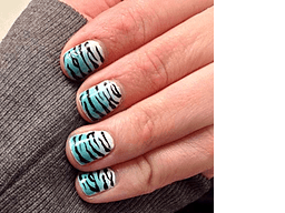 Zebra Print Nail Design