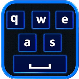 Neon Blue Keyboard