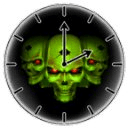 Skull Clock Widget