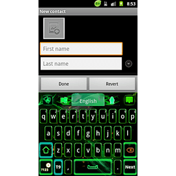 GO Keyboard Green Flame theme