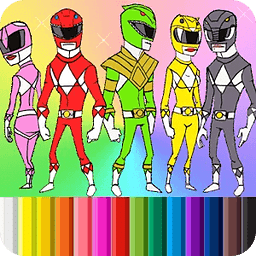 Coloring Power Rangers K...