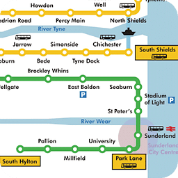 NEWCASTLE METRO MAP HD