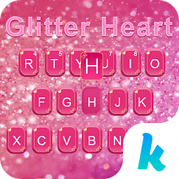 Glitter Heart Emoji Keyboard