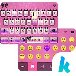 Pink Glitter Emoji Keyboard