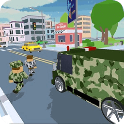 Blocky Army City Rush Racer