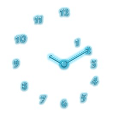 Analog Clock Neon Spiral Theme