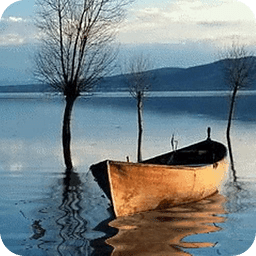 Relaxant Boat On Lake