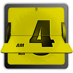 3D Animated Flip Clock YELLOW