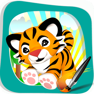 Coloring Book Tiger Smile Kids