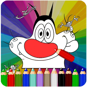 How To Color Oggy-Cockroaches