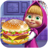Masha Burger Cooking