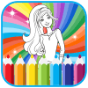 How to color princess barbi (painting games girls)