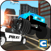 Police Chase Monster Truck in City