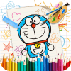 * Superhero Nobita Coloring Doraemon Pages