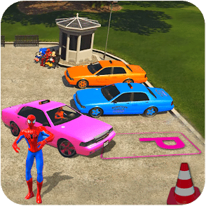 Superhero Taxi Driver: Stunt Racing Games