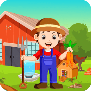 Cartoon Young Farmer Kavi Escape Game-310