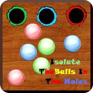 Isolate The Balls In The Holes