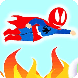 Spider hero man flying game