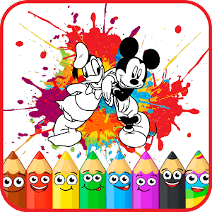 Coloring Mickey And Minnie Character