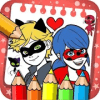 coloring miraculo ladybug and cat noir fan