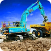 Construction Machines Offroad : Operate Excavator