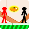 Two Players Stickman Collect Bean