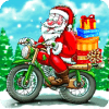 Virtual Santa Bike Snow Christmas Gift Deliver Man